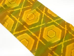 子持ち亀甲模様織出し名古屋帯